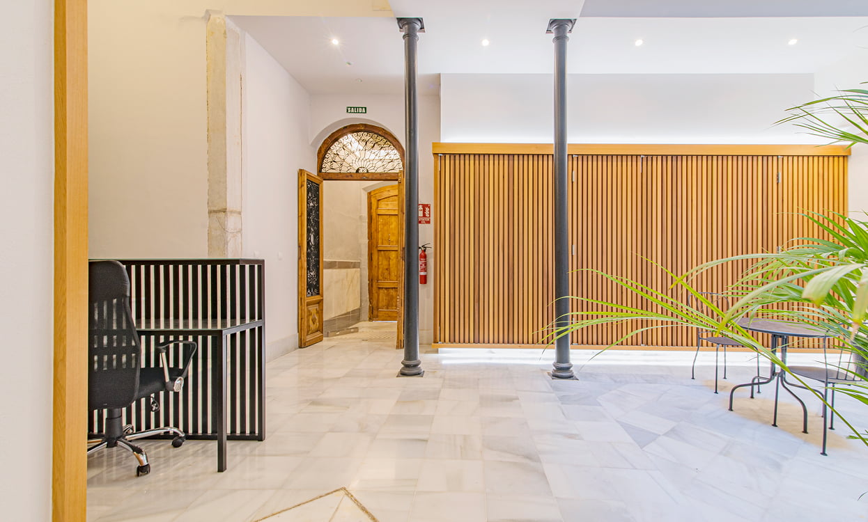 Hall de entrada de los apartamentos